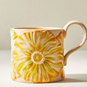 Anthropologie Brand New, Lilypad Floral Mug